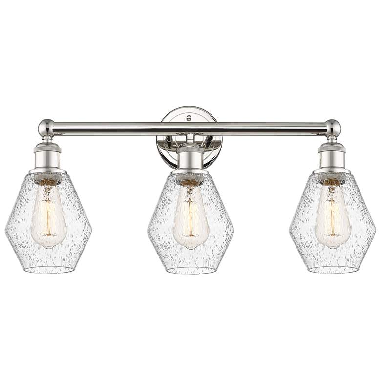 Image 1 Cindyrella 24"W 3 Light Polished Nickel Bath Vanity Light With Seedy S