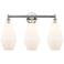 Cindyrella 25" Wide Nickel 3-Light Bath Light w/ White Shade