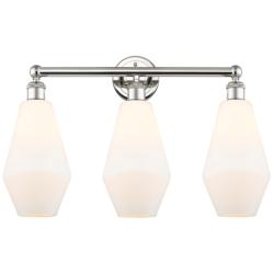 Cindyrella 25" Wide Nickel 3-Light Bath Light w/ White Shade