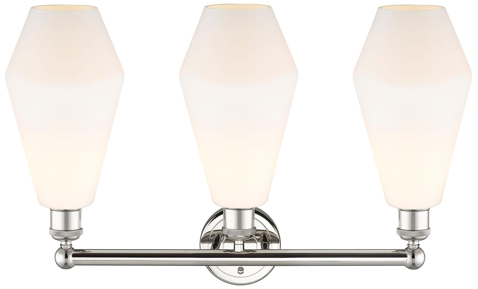 Image 2 Cindyrella 25" Wide Nickel 3-Light Bath Light w/ White Shade more views