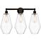 Cindyrella 25"W 3 Light Oil Rubbed Bronze Bath Vanity Light w/ Clear S