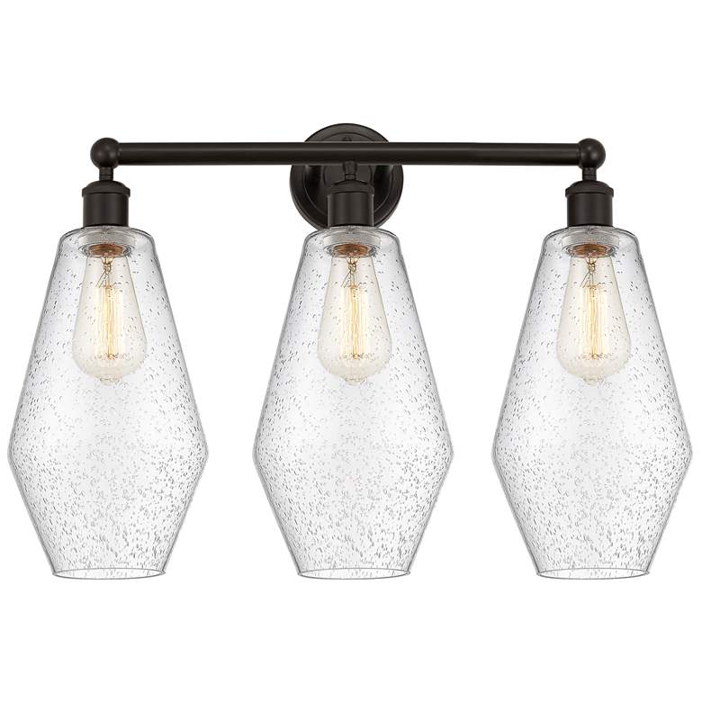 Image 1 Cindyrella 25"W 3 Light Oil Rubbed Bronze Bath Vanity Light w/ Seedy S