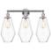 Cindyrella 25"W 3 Light Polished Chrome Bath Vanity Light w/ Clear Sha