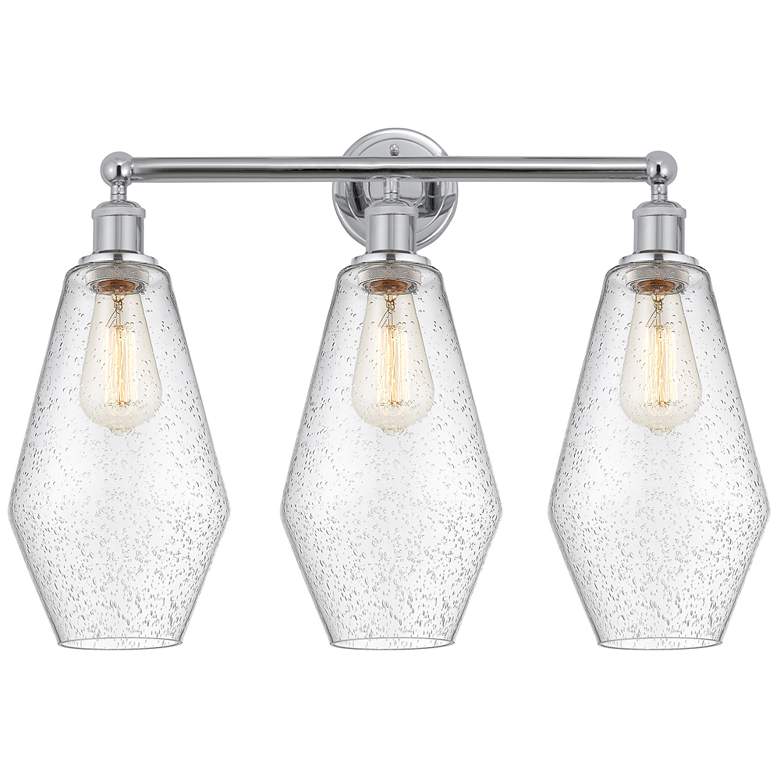Image 1 Cindyrella 25"W 3 Light Polished Chrome Bath Vanity Light w/ Seedy Sha