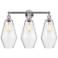 Cindyrella 25"W 3 Light Polished Chrome Bath Vanity Light w/ Seedy Sha