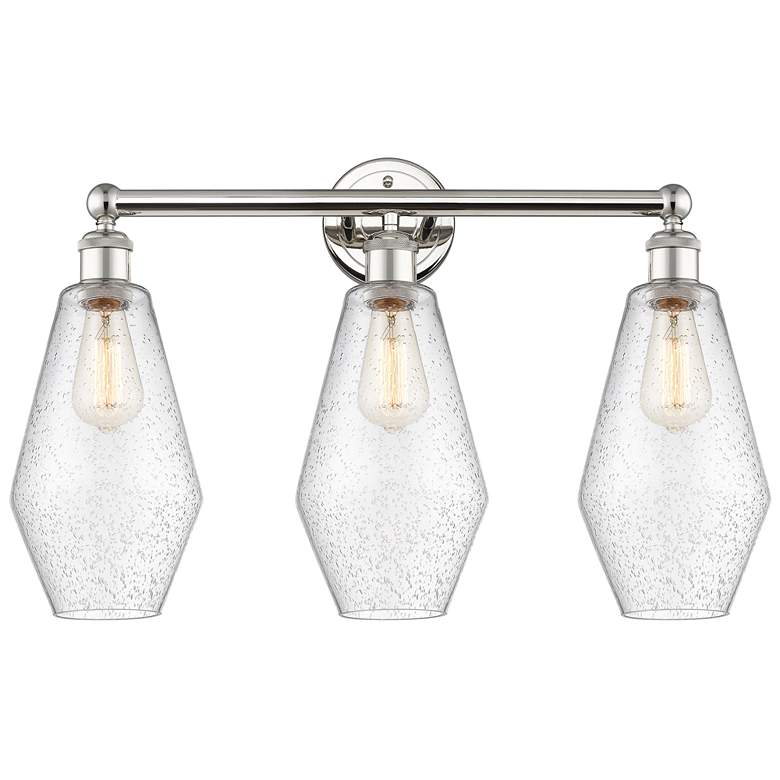 Image 1 Cindyrella 25"W 3 Light Polished Nickel Bath Vanity Light With Seedy S