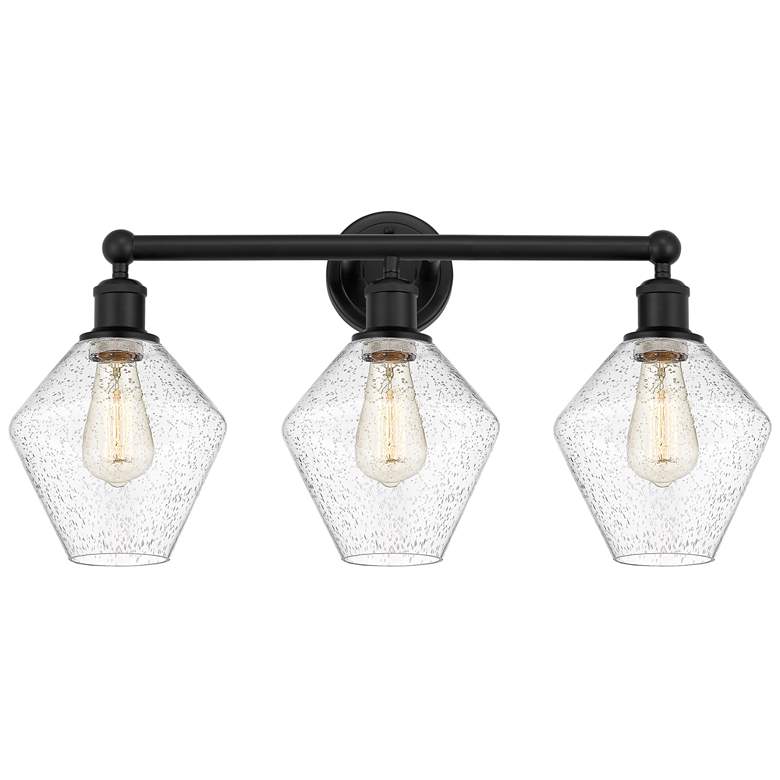 Image 1 Cindyrella 26" Wide 3 Light Matte Black Bath Vanity Light With Seedy S