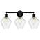 Cindyrella 26" Wide 3 Light Matte Black Bath Vanity Light With Seedy S