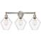 Cindyrella 26" Wide 3 Light Satin Nickel Bath Vanity Light With Clear