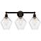 Cindyrella 26"W 3 Light Oil Rubbed Bronze Bath Light With Seedy Shade