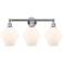 Cindyrella 26"W 3 Light Polished Chrome Bath Light With Cased White Sh