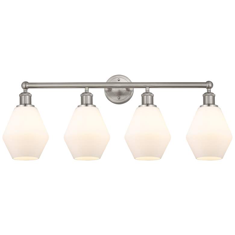 Image 1 Cindyrella 33" 4-Light Brushed Satin Nickel Bath Light w/ Cased White