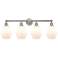 Cindyrella 33" 4-Light Brushed Satin Nickel Bath Light w/ Cased White