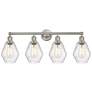 Cindyrella 33" 4-Light Brushed Satin Nickel Bath Light w/ Seedy Shade