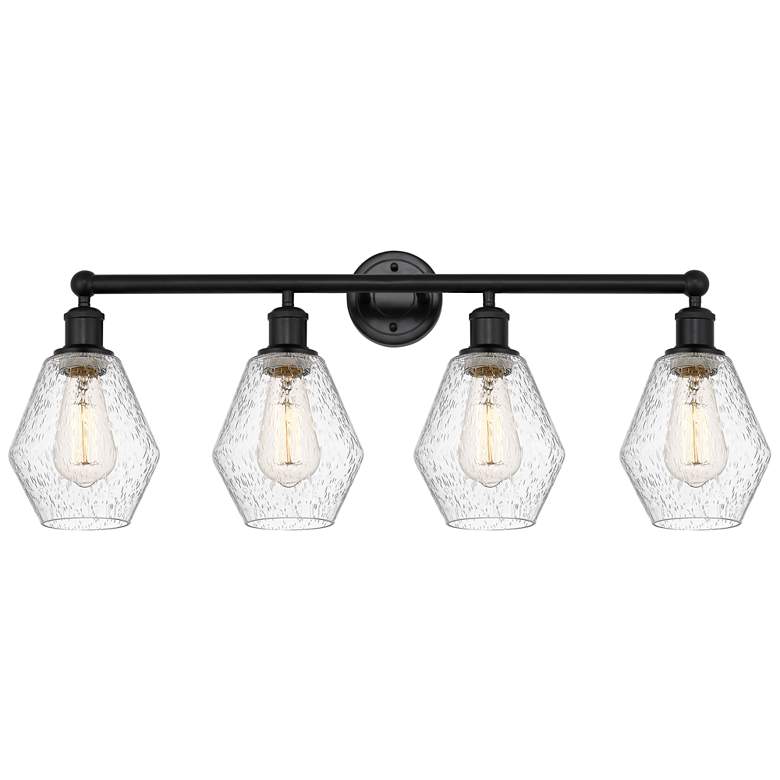 Image 1 Cindyrella 33" 4-Light Matte Black Bath Light w/ Seedy Shade