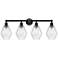 Cindyrella 33" 4-Light Matte Black Bath Light w/ Seedy Shade