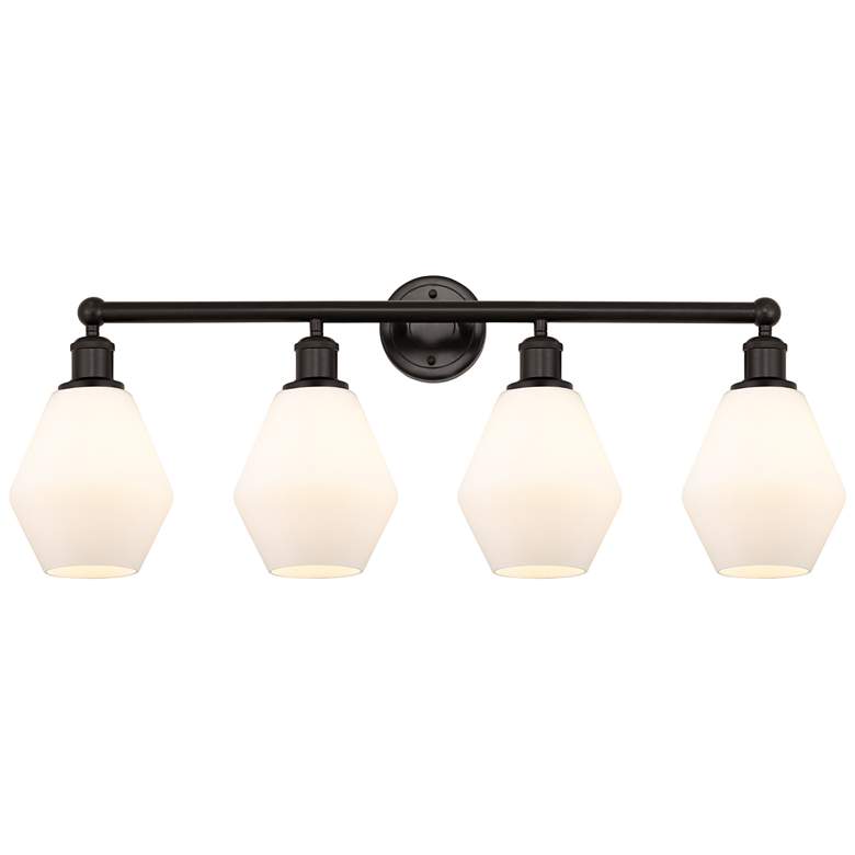 Image 1 Cindyrella 33" 4-Light Oil Rubbed Bronze Bath Light w/ Cased White Sha
