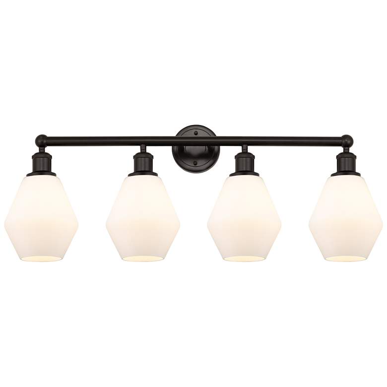 Image 1 Cindyrella 33 inch 4-Light Oil Rubbed Bronze Bath Light w/ Cased White Sha