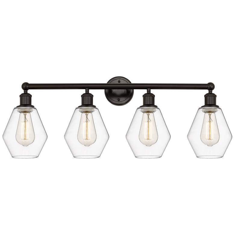 Image 1 Cindyrella 33" 4-Light Oil Rubbed Bronze Bath Light w/ Clear Shade