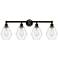 Cindyrella 33" 4-Light Oil Rubbed Bronze Bath Light w/ Clear Shade