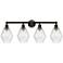 Cindyrella 33" 4-Light Oil Rubbed Bronze Bath Light w/ Seedy Shade