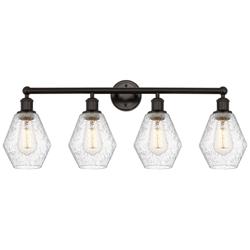 Cindyrella 33" 4-Light Oil Rubbed Bronze Bath Light w/ Seedy Shade