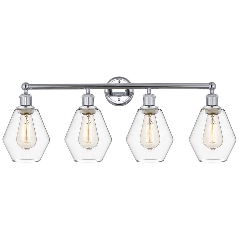 Image 1 Cindyrella 33" 4-Light Polished Chrome Bath Light w/ Clear Shade