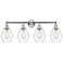 Cindyrella 33" 4-Light Polished Chrome Bath Light w/ Clear Shade