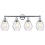 Cindyrella 33" 4-Light Polished Chrome Bath Light w/ Seedy Shade