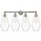 Cindyrella 34" Wide 4 Light Satin Nickel Bath Vanity Light With Clear