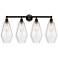 Cindyrella 34"W 4 Light Oil Rubbed Bronze Bath Vanity Light w/ Seedy S