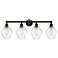Cindyrella 35"W 4 Light Oil Rubbed Bronze Bath Light With Seedy Shade