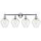 Cindyrella 35"W 4 Light Polished Chrome Bath Vanity Light With Seedy S