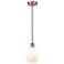 Cindyrella 6" Antique Copper Mini Pendant w/ Cased Matte White Shade