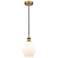 Cindyrella 6" Brushed Brass Mini Pendant w/ Cased Matte White Shade