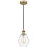 Cindyrella 6" Brushed Brass Mini Pendant w/ Clear Shade
