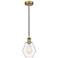 Cindyrella 6" Brushed Brass Mini Pendant w/ Clear Shade
