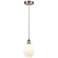 Cindyrella 6" Brushed Satin Nickel Mini Pendant w/ Cased Matte White S