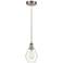Cindyrella 6" Brushed Satin Nickel Mini Pendant w/ Clear Shade