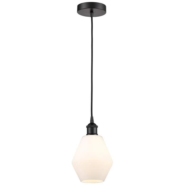 Image 1 Cindyrella 6" Matte Black Mini Pendant w/ Cased Matte White Shade