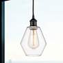 1_Cindyrella 6" Matte Black Mini Pendant w/ Clear Shade