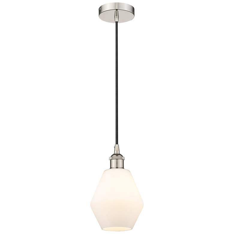 Image 1 Cindyrella 6" Polished Nickel Mini Pendant w/ Cased Matte White Shade