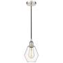 Cindyrella 6" Polished Nickel Mini Pendant w/ Clear Shade
