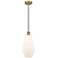 Cindyrella 7" Brushed Brass Mini Pendant w/ Cased Matte White Shade