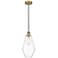 Cindyrella 7" Brushed Brass Mini Pendant w/ Clear Shade