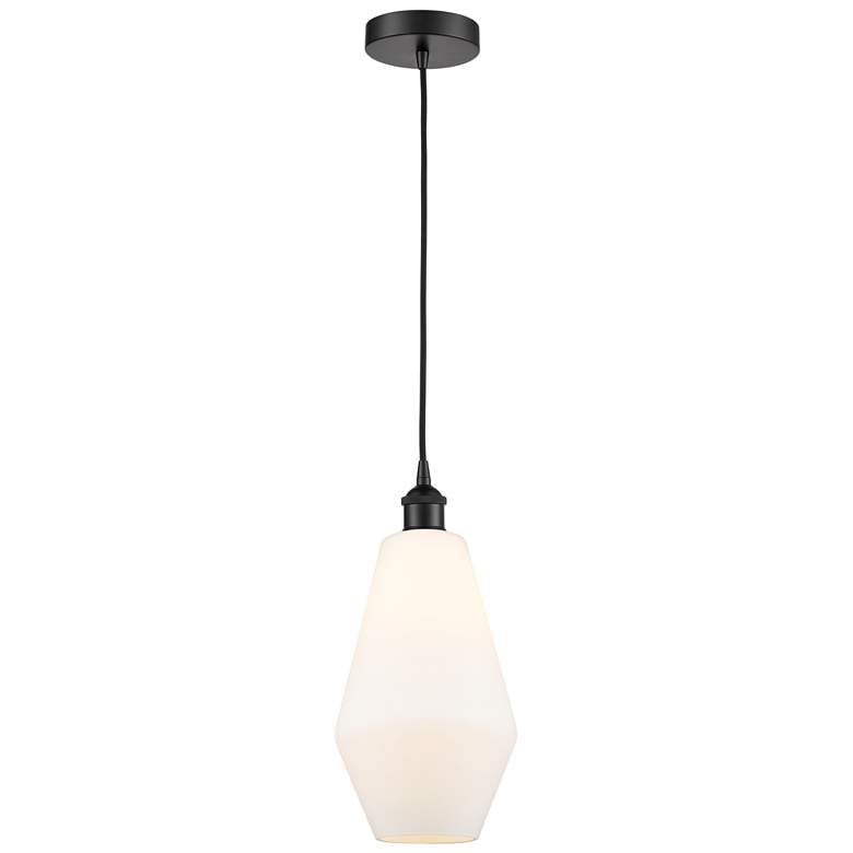 Image 1 Cindyrella 7" Matte Black Mini Pendant w/ Cased Matte White Shade