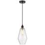 Cindyrella 7" Oil Rubbed Bronze Mini Pendant w/ Seedy Shade