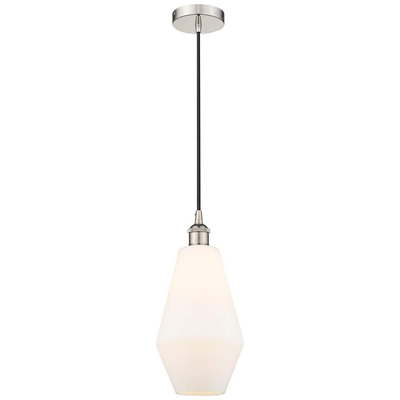 Image 1 Cindyrella 7" Polished Nickel Mini Pendant w/ Cased Matte White Shade