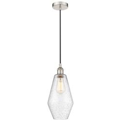 Cindyrella 7" Polished Nickel Mini Pendant w/ Seedy Shade