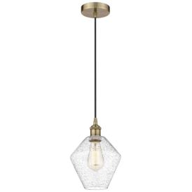 Cindyrella 8" Antique Brass Mini Pendant w/ Seedy Shade Cindyrella 8" Antique Brass Mini Pendant w/ Seedy Shade